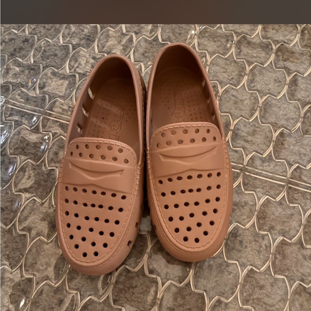 Rubber Slip-On Loafers in Dusty Rose